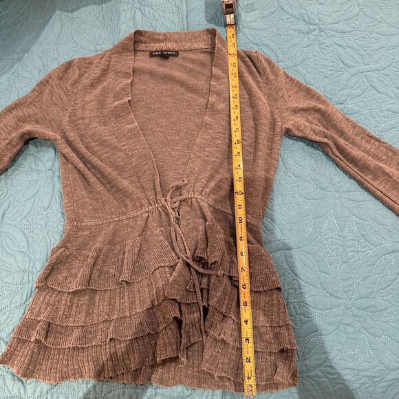 Banana Republic Cotton Linen Layered Bohemian Open Womens Front Cardigan XS - Picture 11 of 11